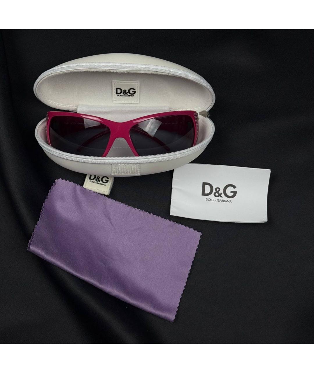 DOLCE&GABBANA Красные пластиковые солнцезащитные очки, фото 4