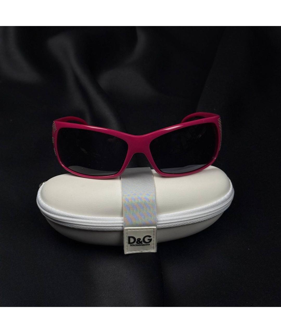 DOLCE&GABBANA Красные пластиковые солнцезащитные очки, фото 2