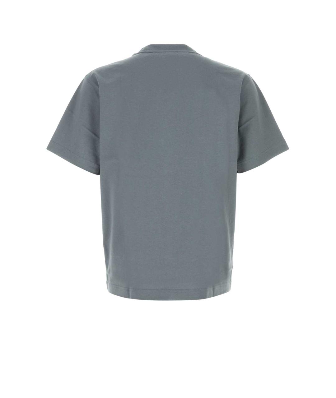 BURBERRY Серая хлопковая футболка, фото 2