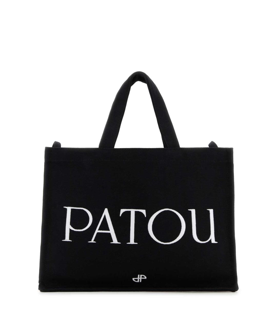 PATOU Черная хлопковая сумка тоут, фото 1