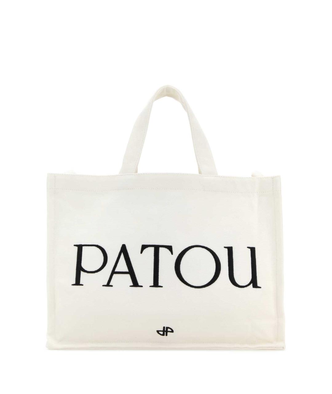PATOU Белая хлопковая сумка тоут, фото 1
