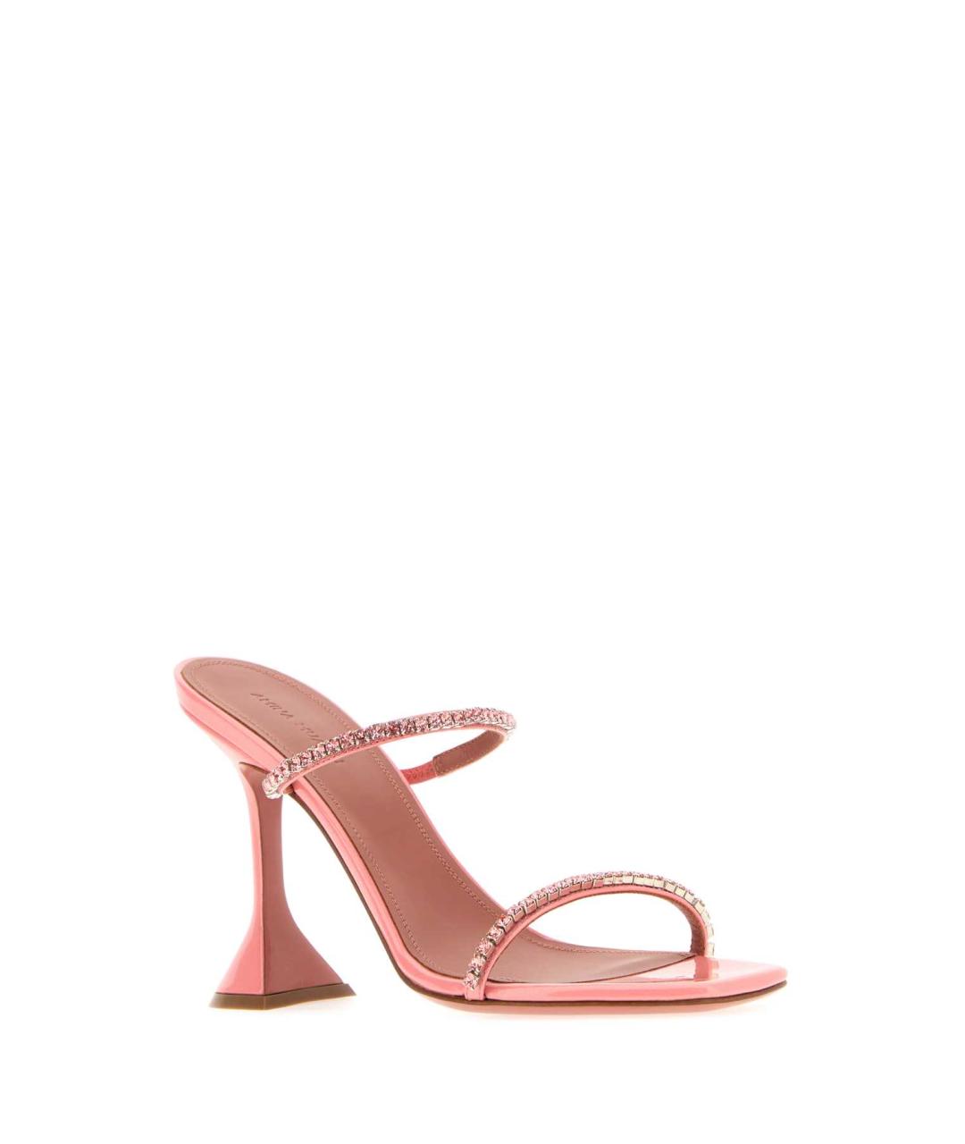 Amina Muaddi Розовые кожаные туфли, фото 2