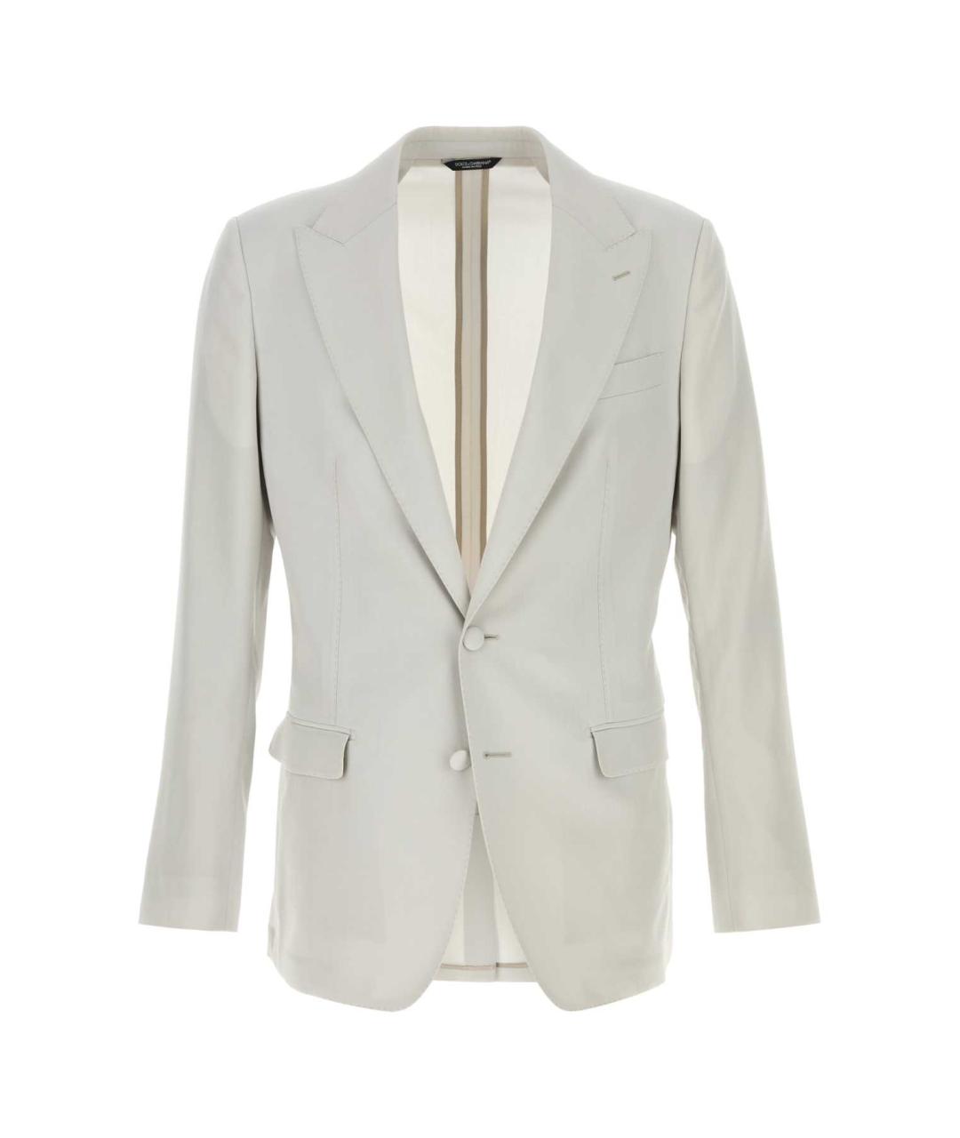 DOLCE&GABBANA Белый шерстяной пиджак, фото 1