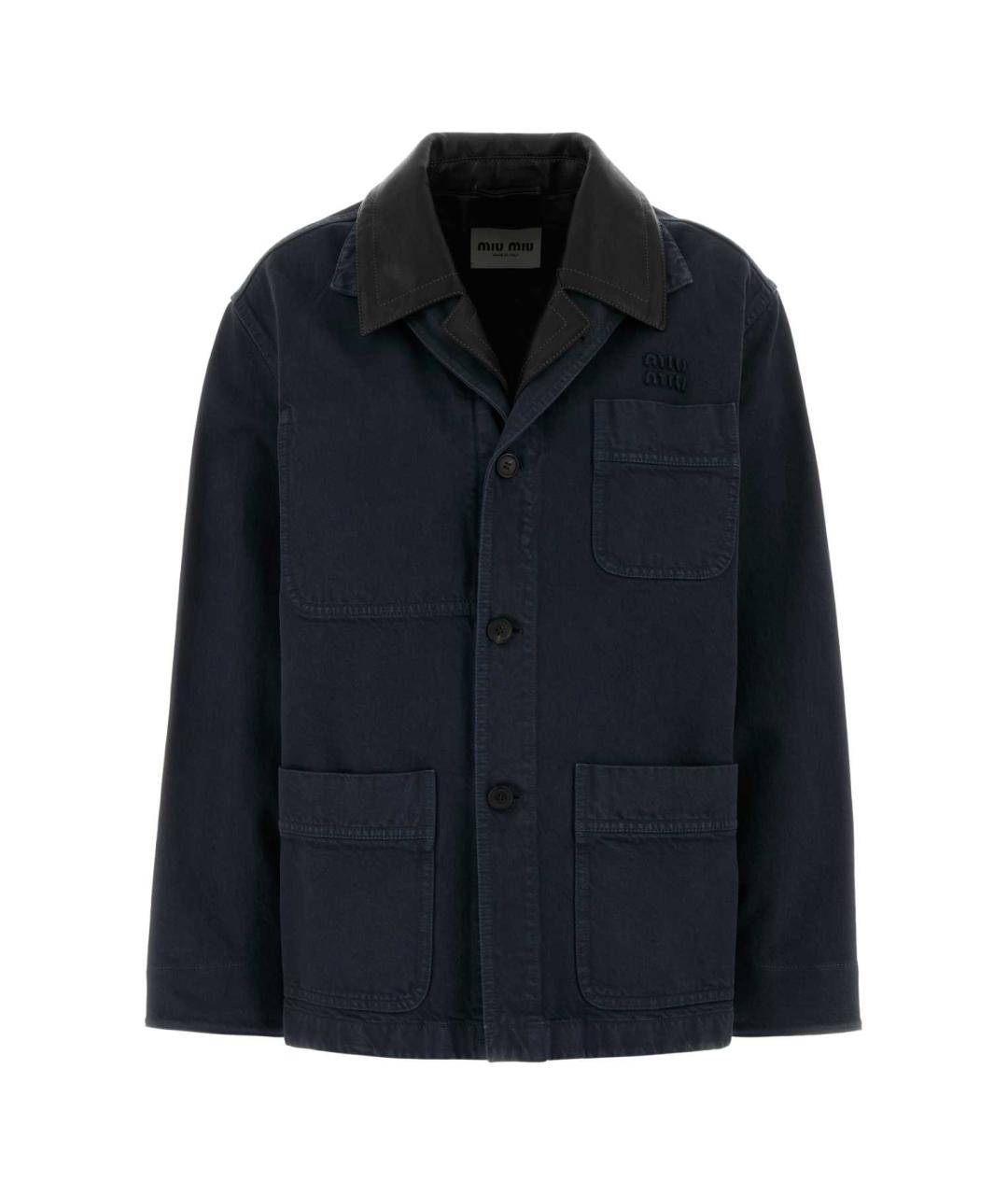 MIU MIU Синяя хлопковая куртка, фото 1