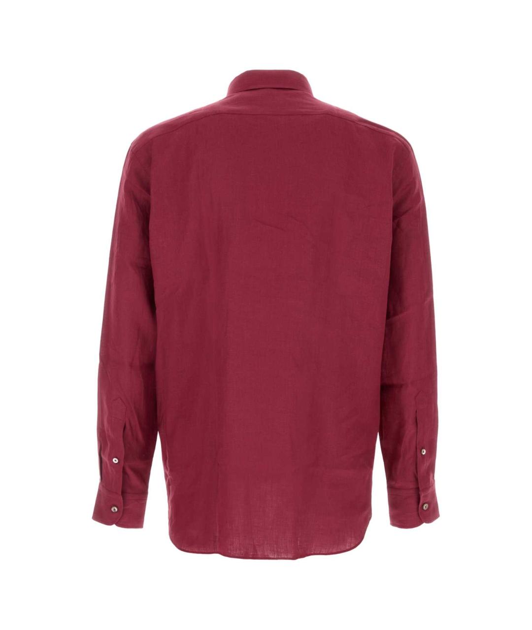 ZEGNA Красная льняная кэжуал рубашка, фото 2