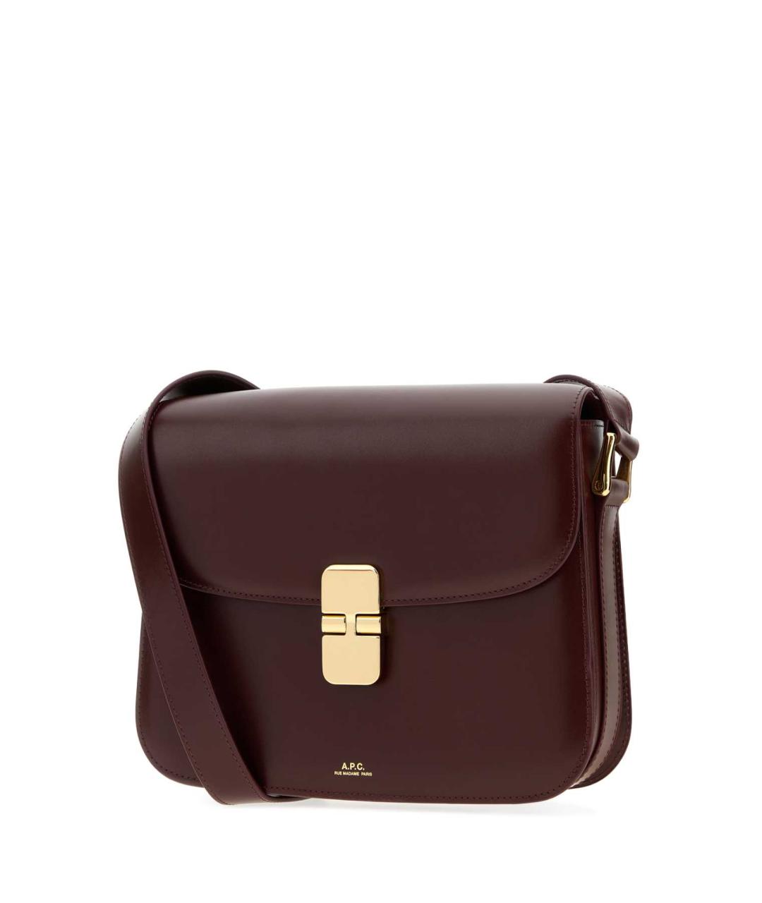 A.P.C. Фиолетовая кожаная сумка через плечо, фото 2