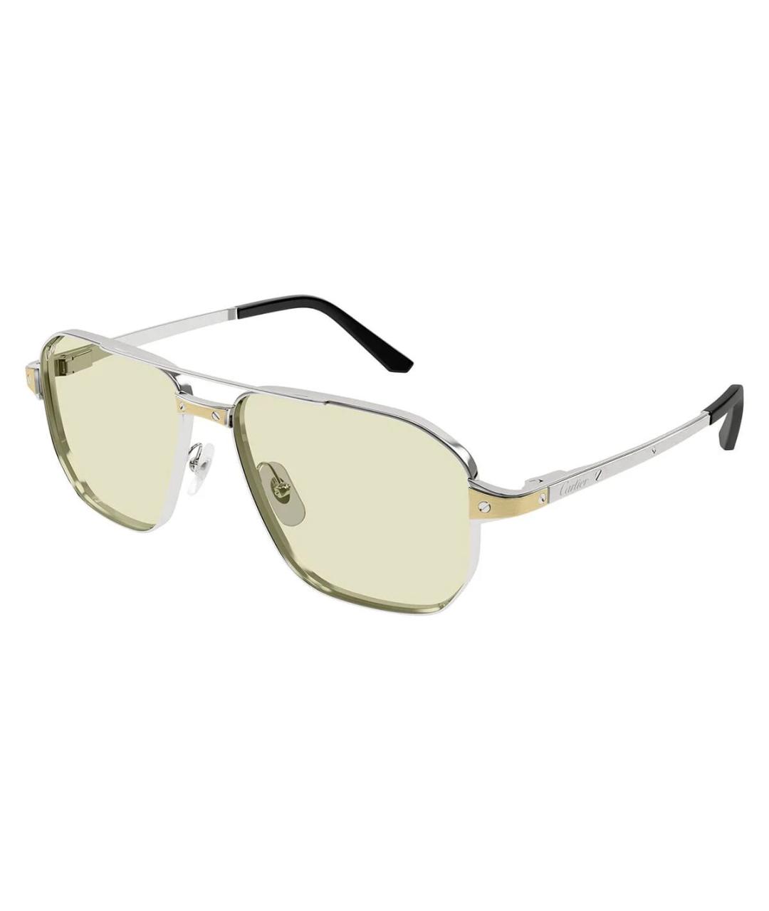 CARTIER Серебряные металлические солнцезащитные очки, фото 4