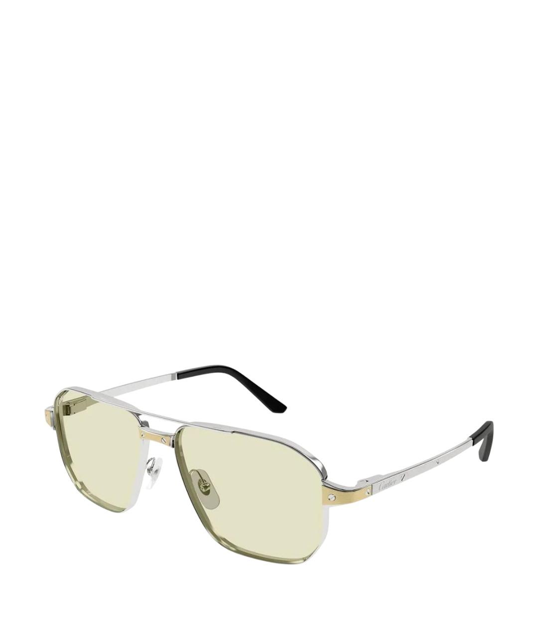 CARTIER Серебряные металлические солнцезащитные очки, фото 1