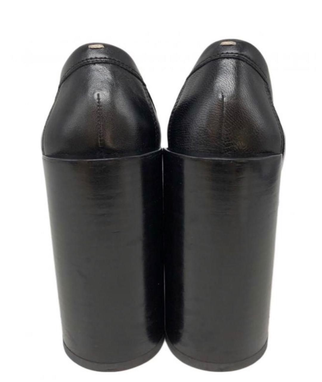 MAISON MARGIELA Черные кожаные туфли, фото 4