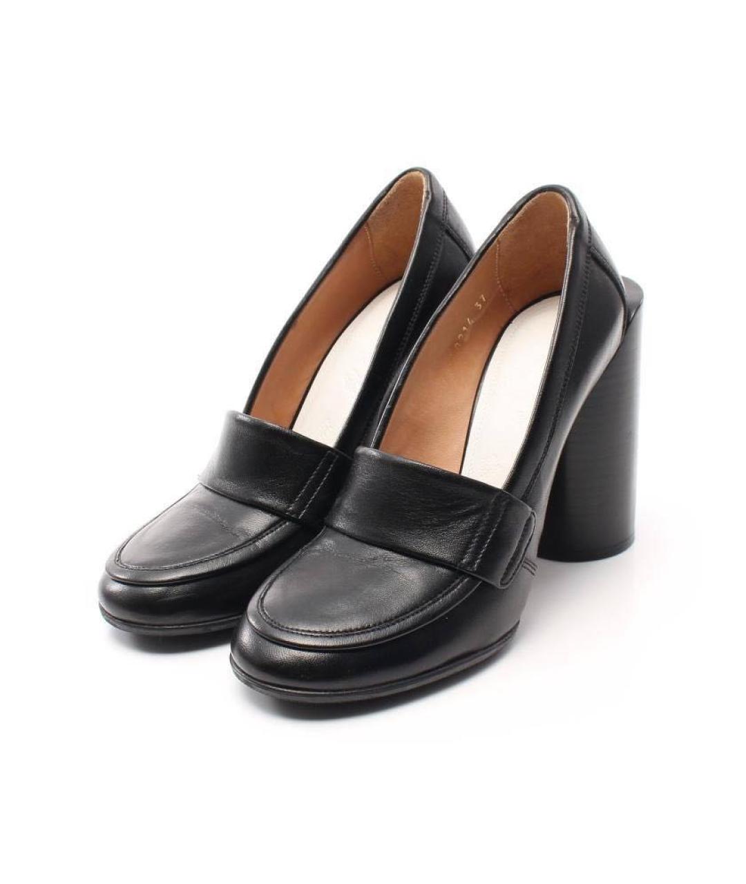 MAISON MARGIELA Черные кожаные туфли, фото 2