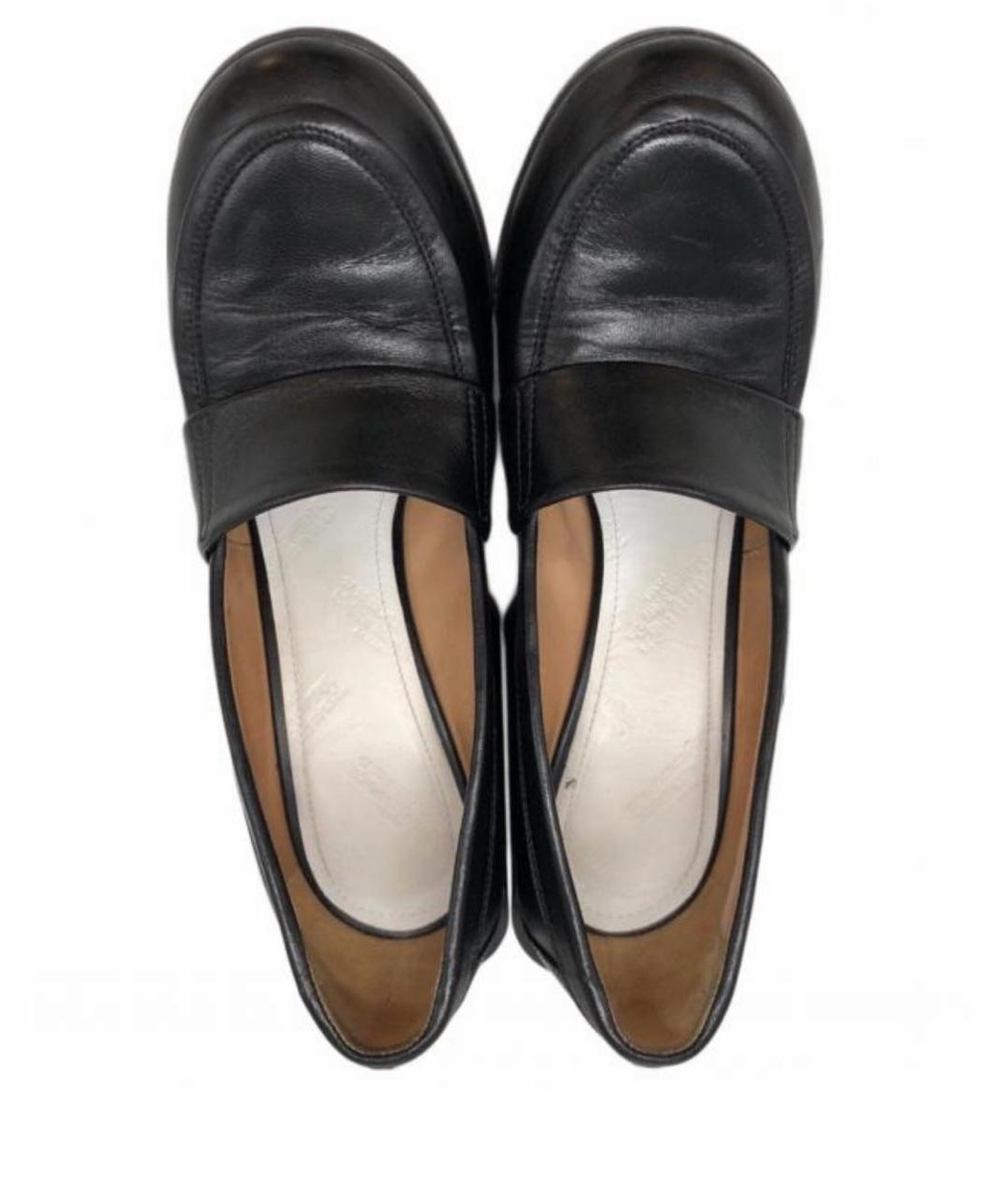 MAISON MARGIELA Черные кожаные туфли, фото 3