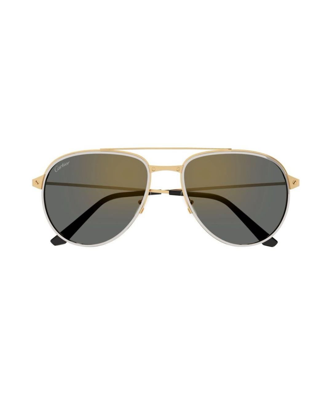CARTIER Золотые металлические солнцезащитные очки, фото 2
