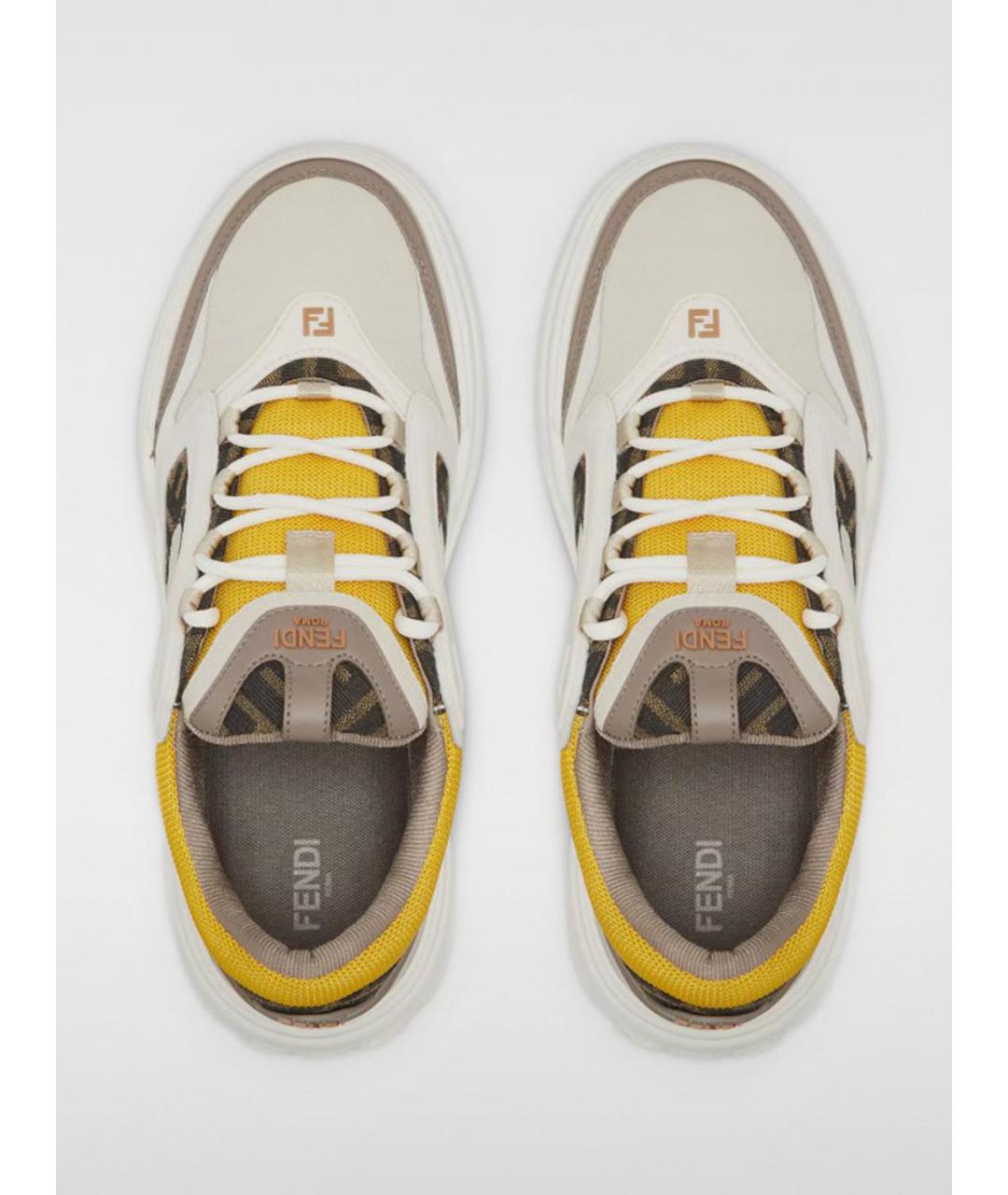 FENDI Коричневые низкие кроссовки / кеды, фото 4