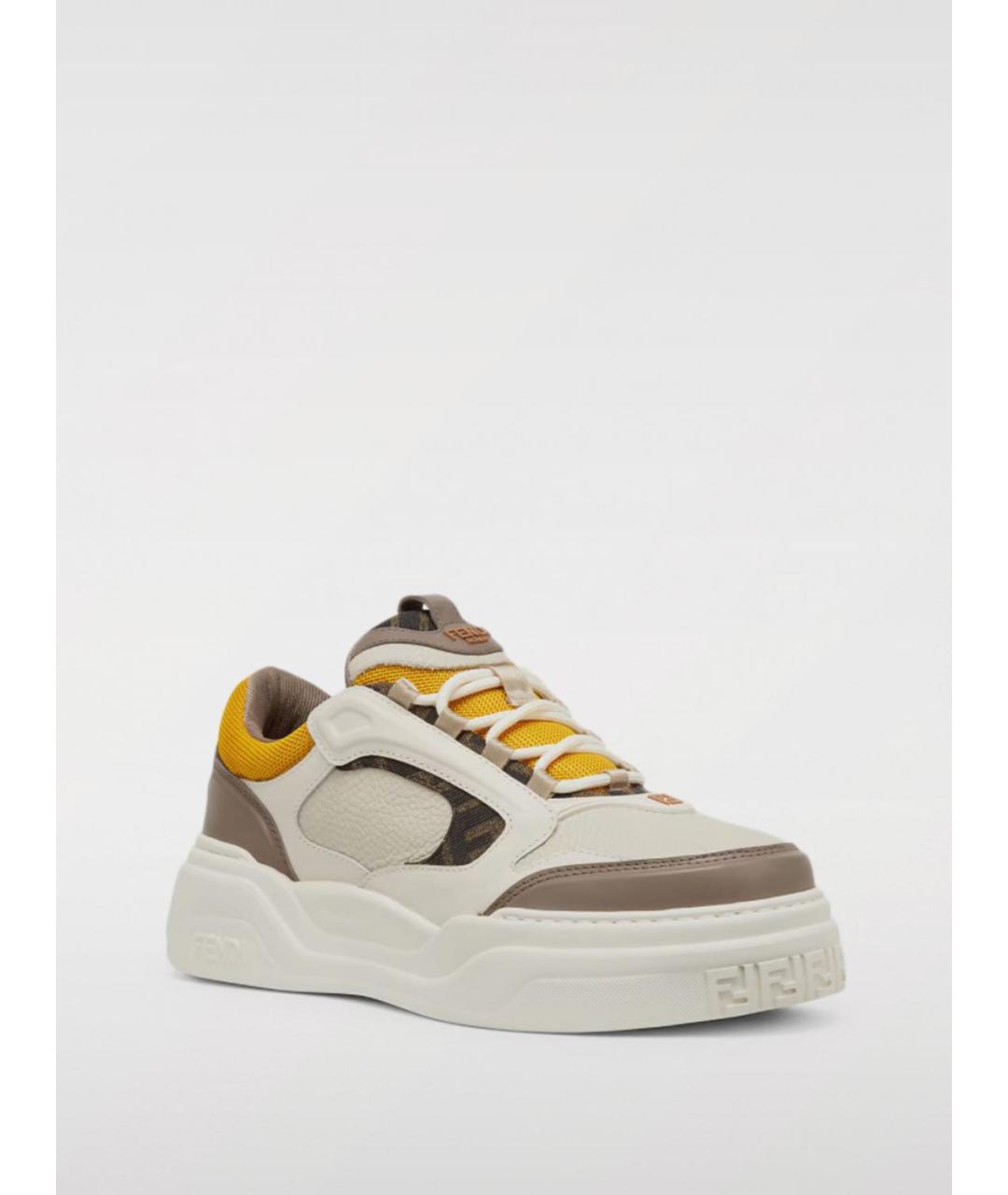 FENDI Коричневые низкие кроссовки / кеды, фото 2