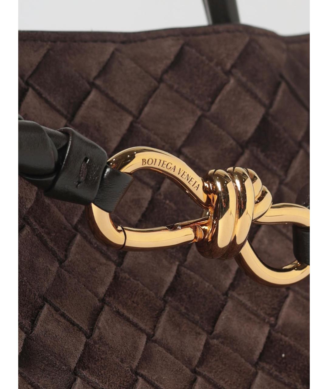 BOTTEGA VENETA Коричневая кожаная сумка с короткими ручками, фото 4