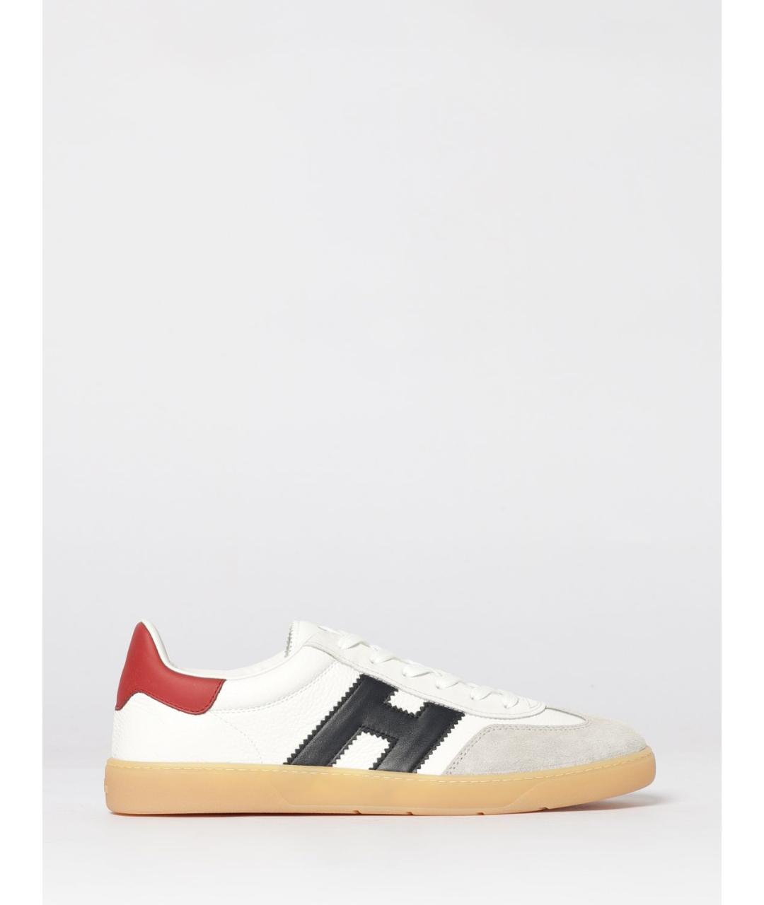 HOGAN Белые кожаные низкие кроссовки / кеды, фото 4