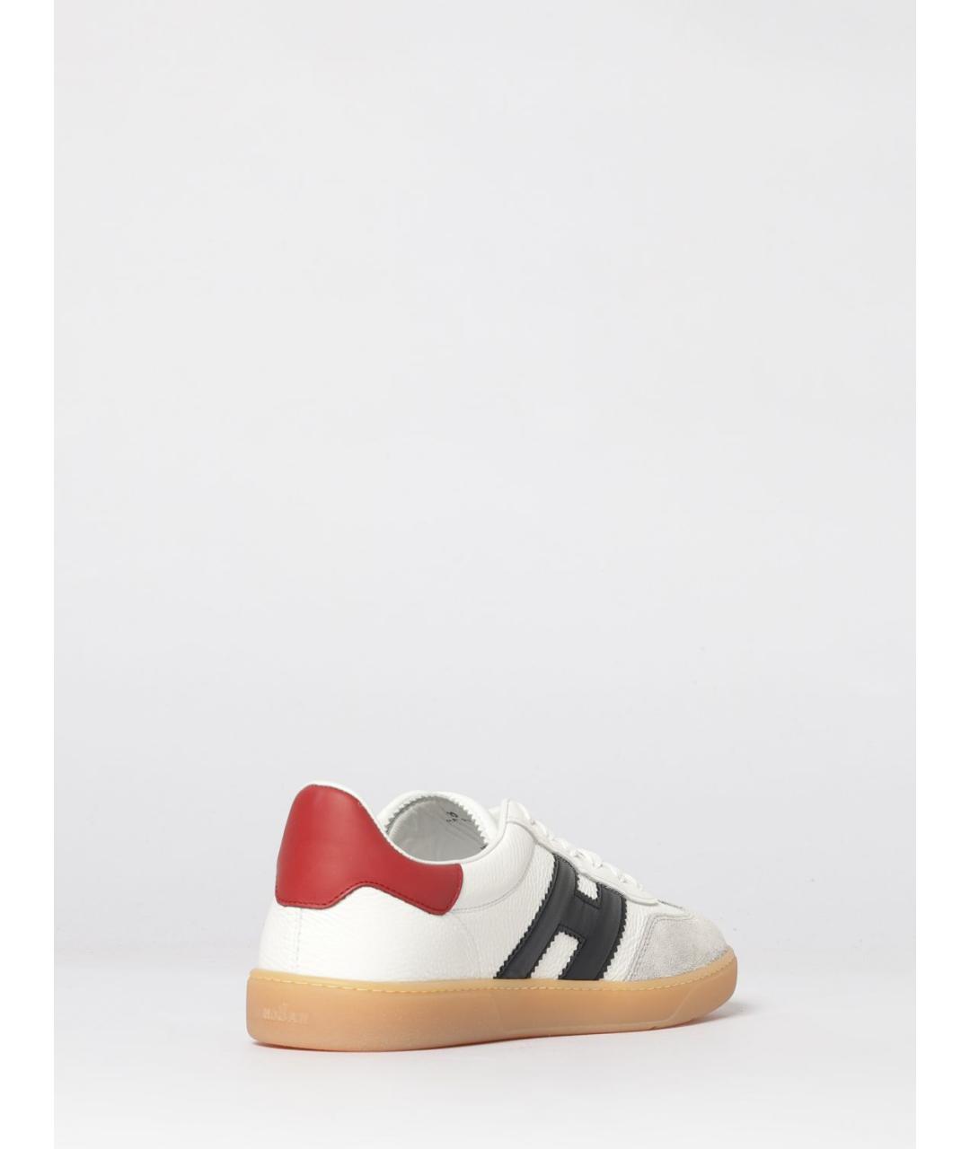 HOGAN Белые кожаные низкие кроссовки / кеды, фото 3