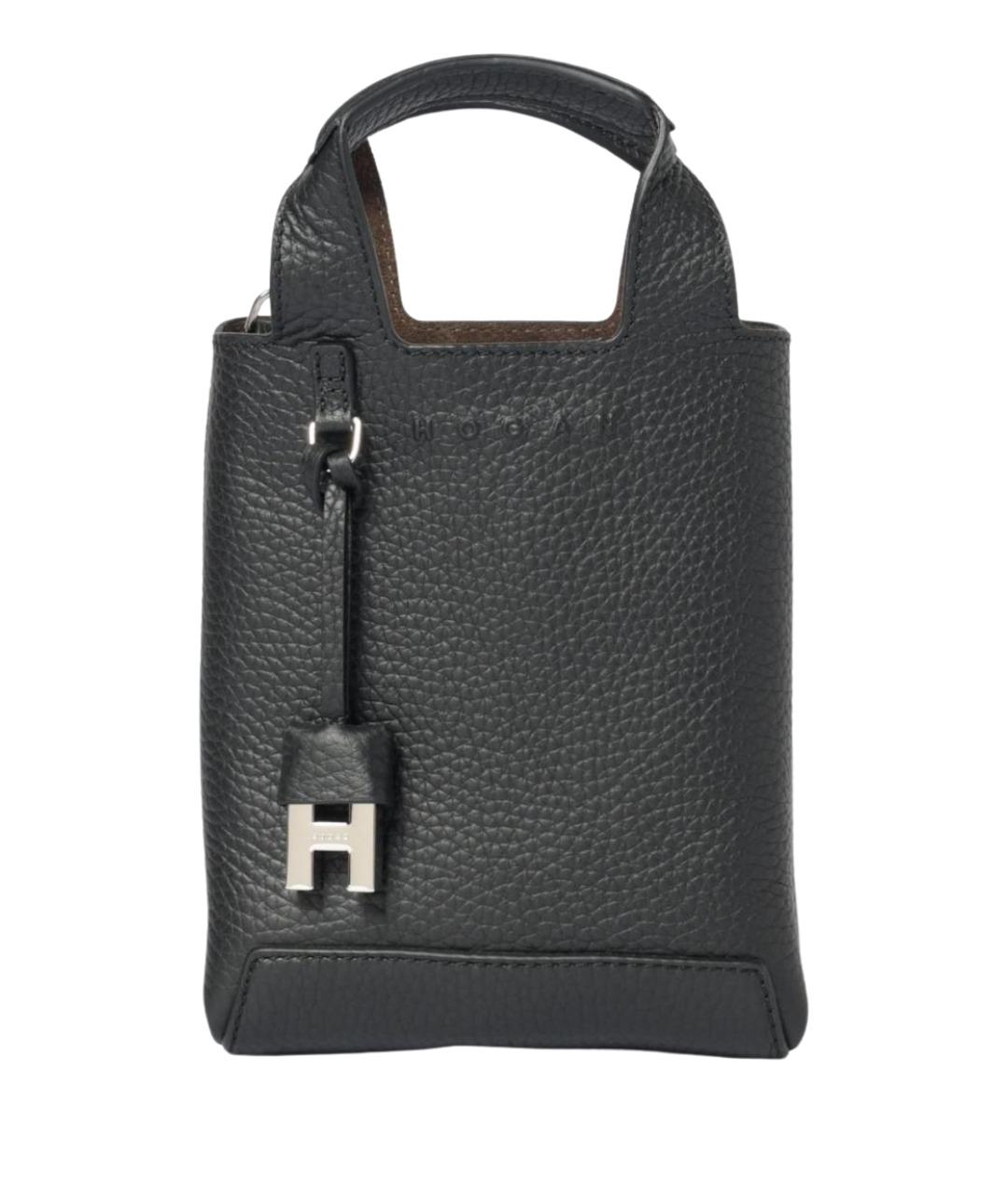 HOGAN Черная кожаная сумка через плечо, фото 1