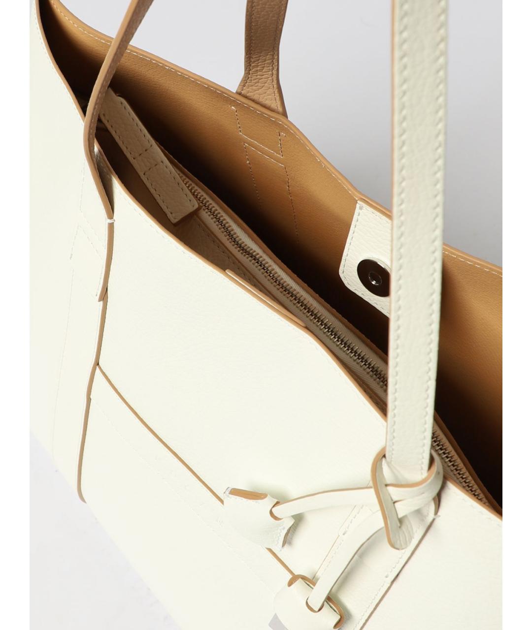 HOGAN Белая кожаная сумка через плечо, фото 3