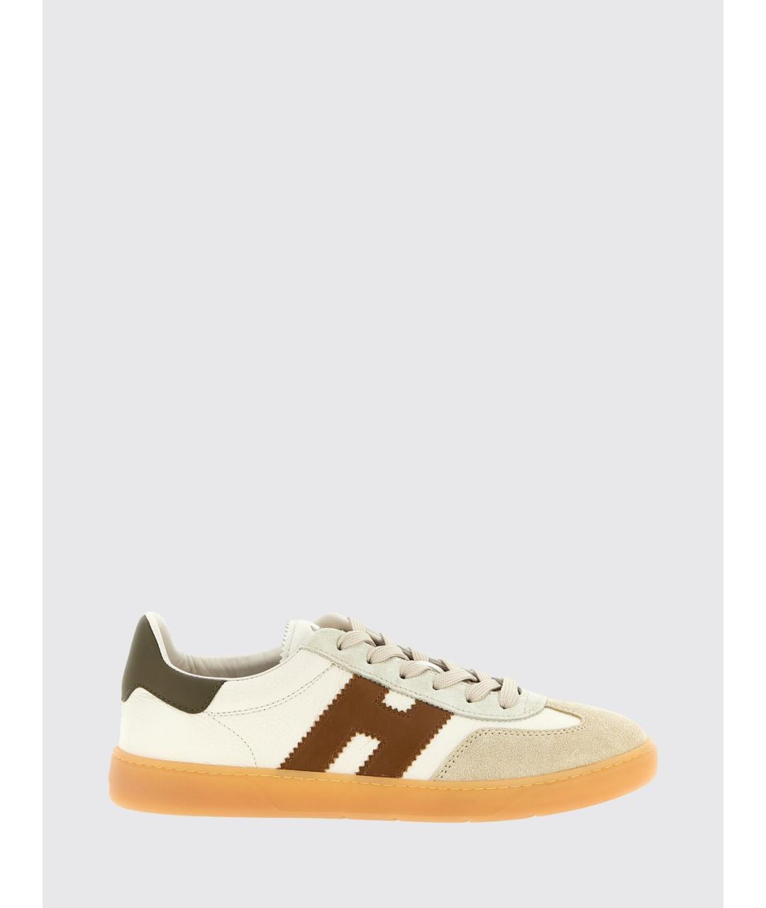 HOGAN Белые кожаные низкие кроссовки / кеды, фото 5