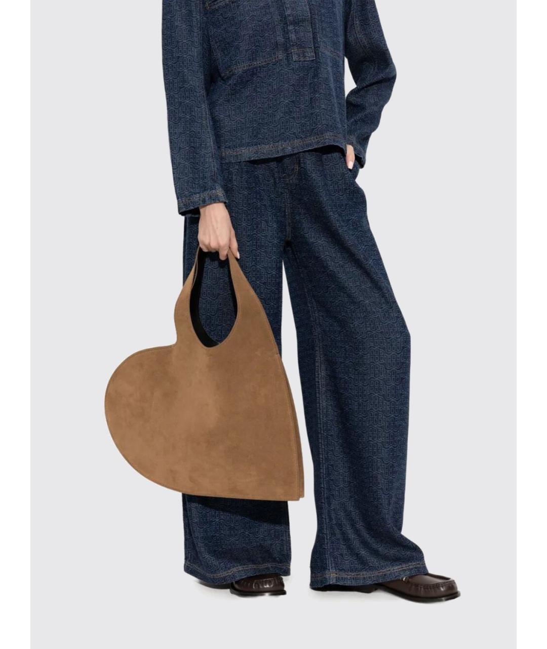 COPERNI Коричневая замшевая сумка тоут, фото 2