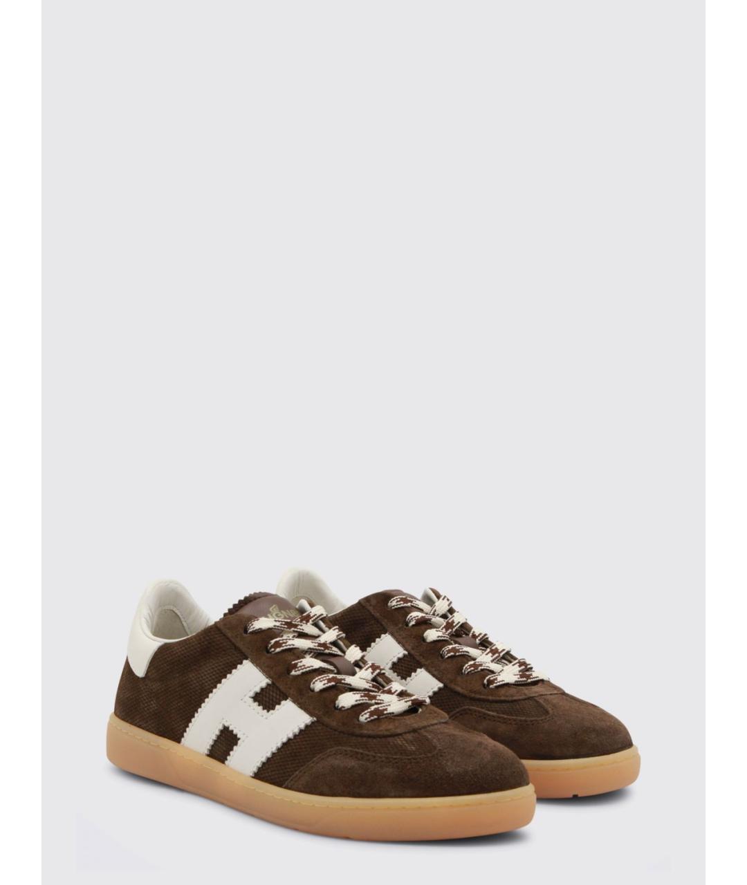 HOGAN Коричневые кеды, фото 2