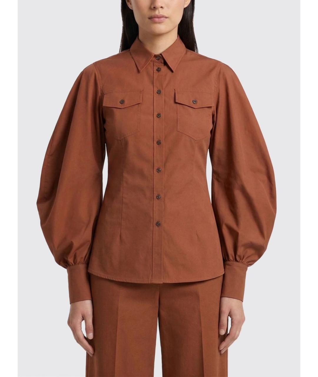 BRUNELLO CUCINELLI Красная хлопковая рубашка, фото 5