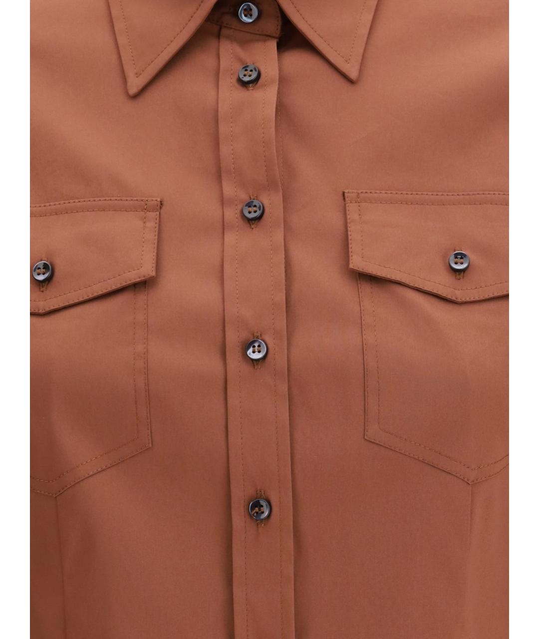 BRUNELLO CUCINELLI Красная хлопковая рубашка, фото 4