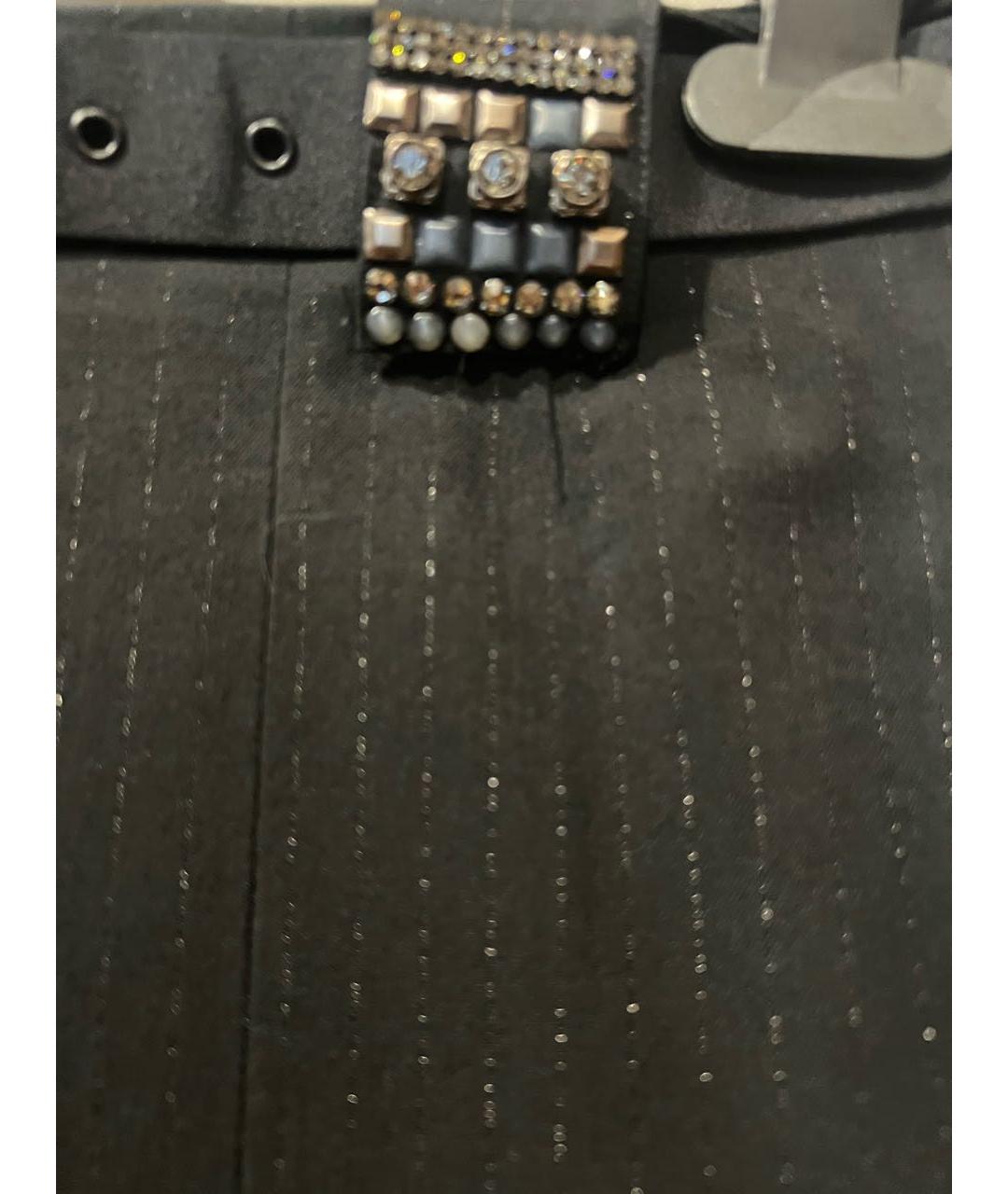 BLUMARINE Черная вискозная юбка миди, фото 4