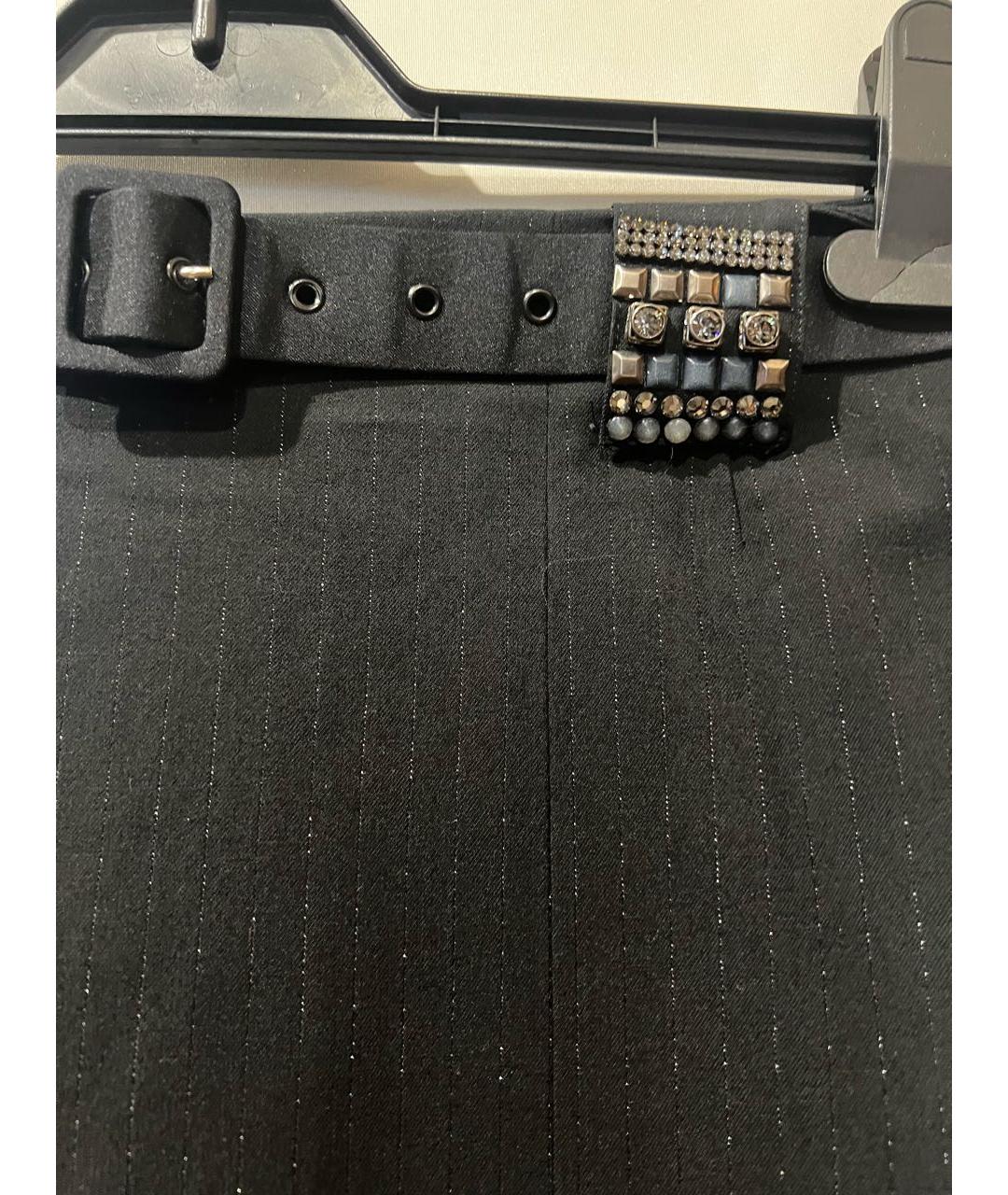 BLUMARINE Черная вискозная юбка миди, фото 5