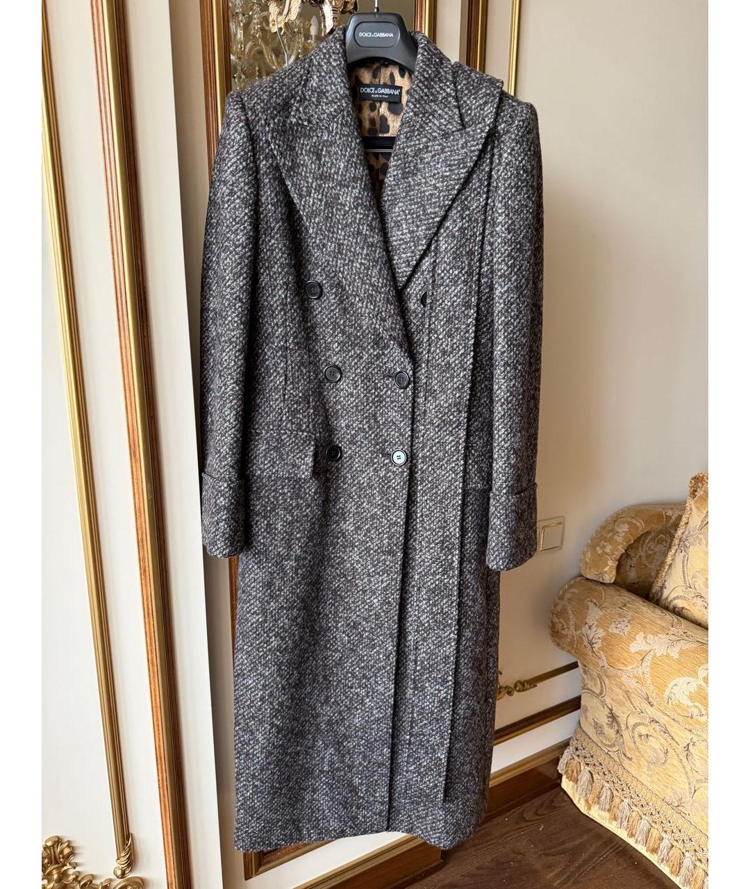 DOLCE&GABBANA Коричневое шерстяное пальто, фото 5