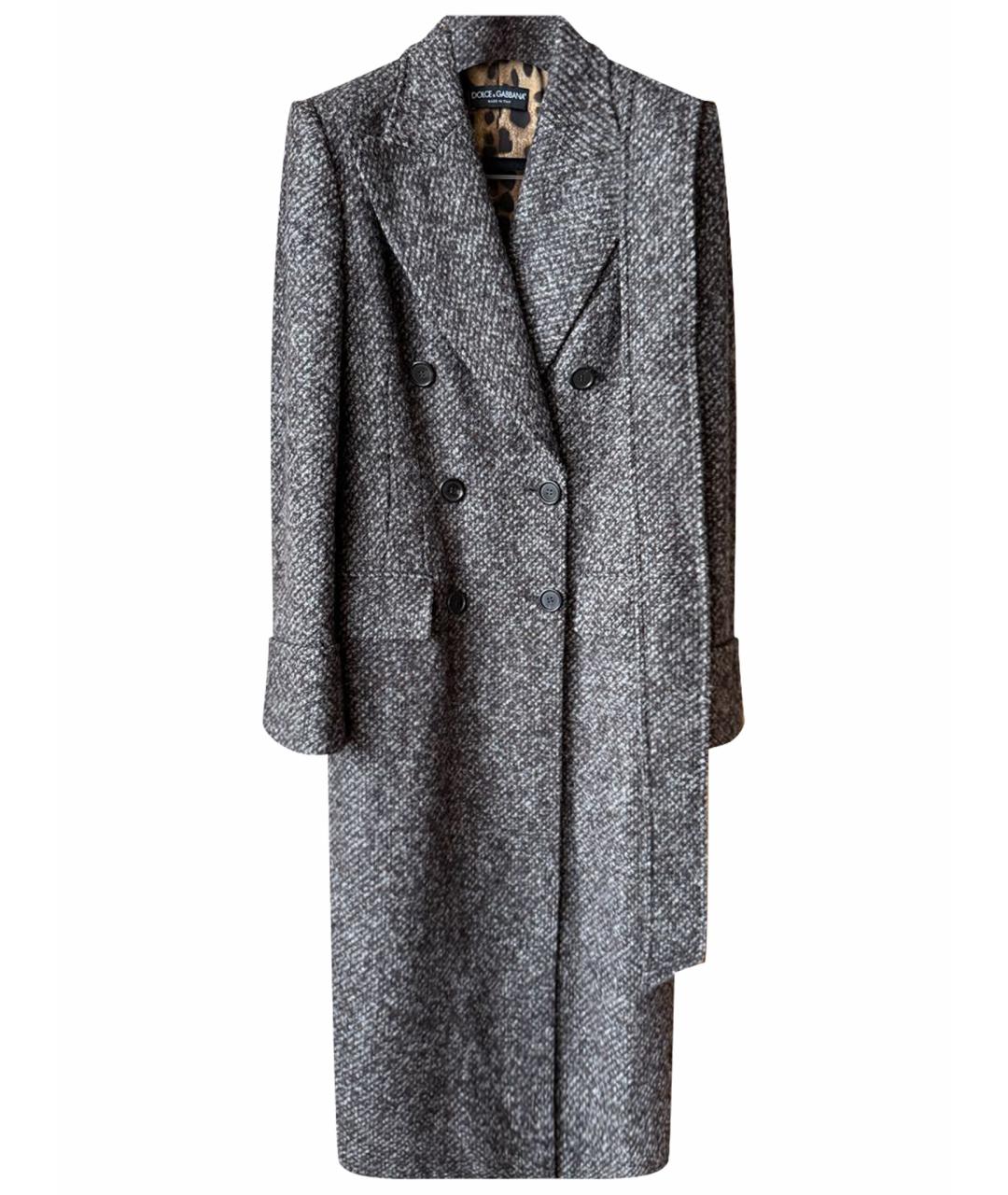 DOLCE&GABBANA Коричневое шерстяное пальто, фото 1