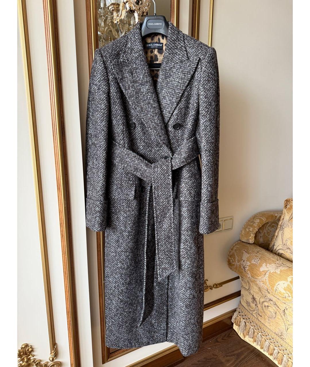 DOLCE&GABBANA Коричневое шерстяное пальто, фото 2