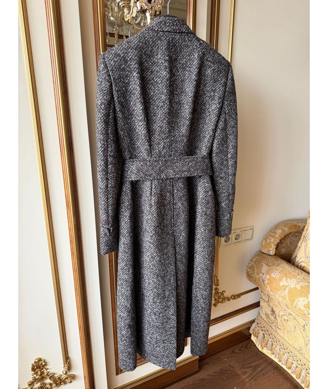 DOLCE&GABBANA Коричневое шерстяное пальто, фото 3