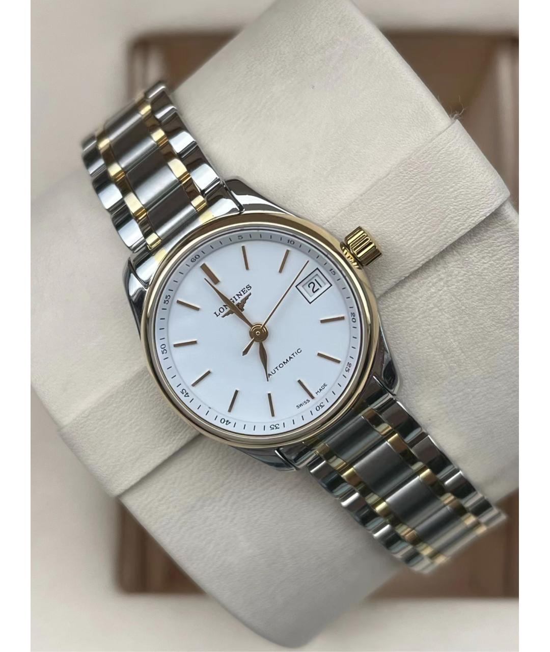 LONGINES Белые металлические часы, фото 3