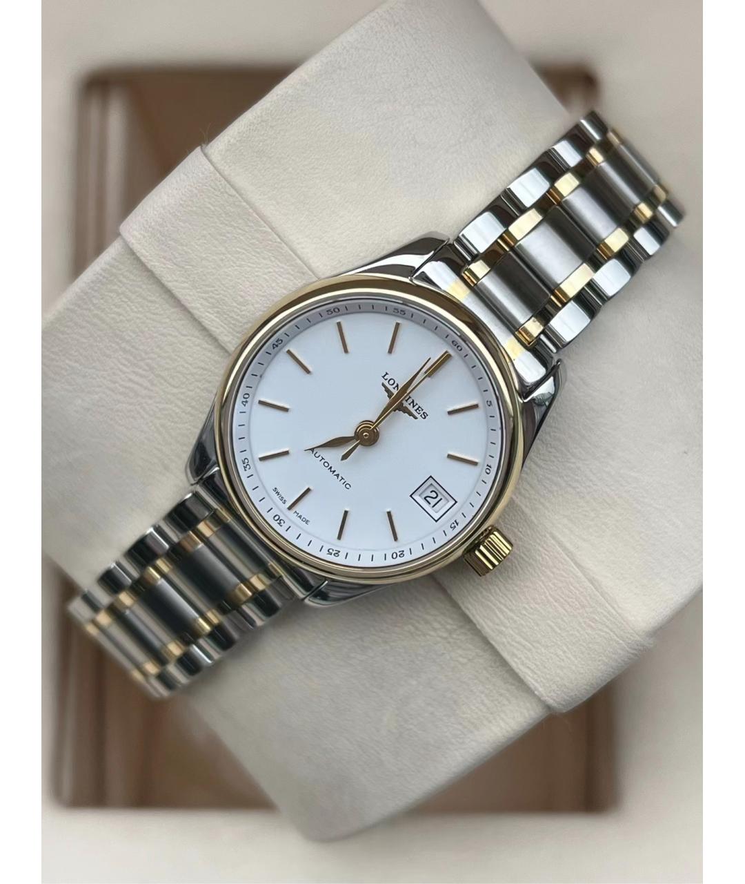 LONGINES Белые металлические часы, фото 2