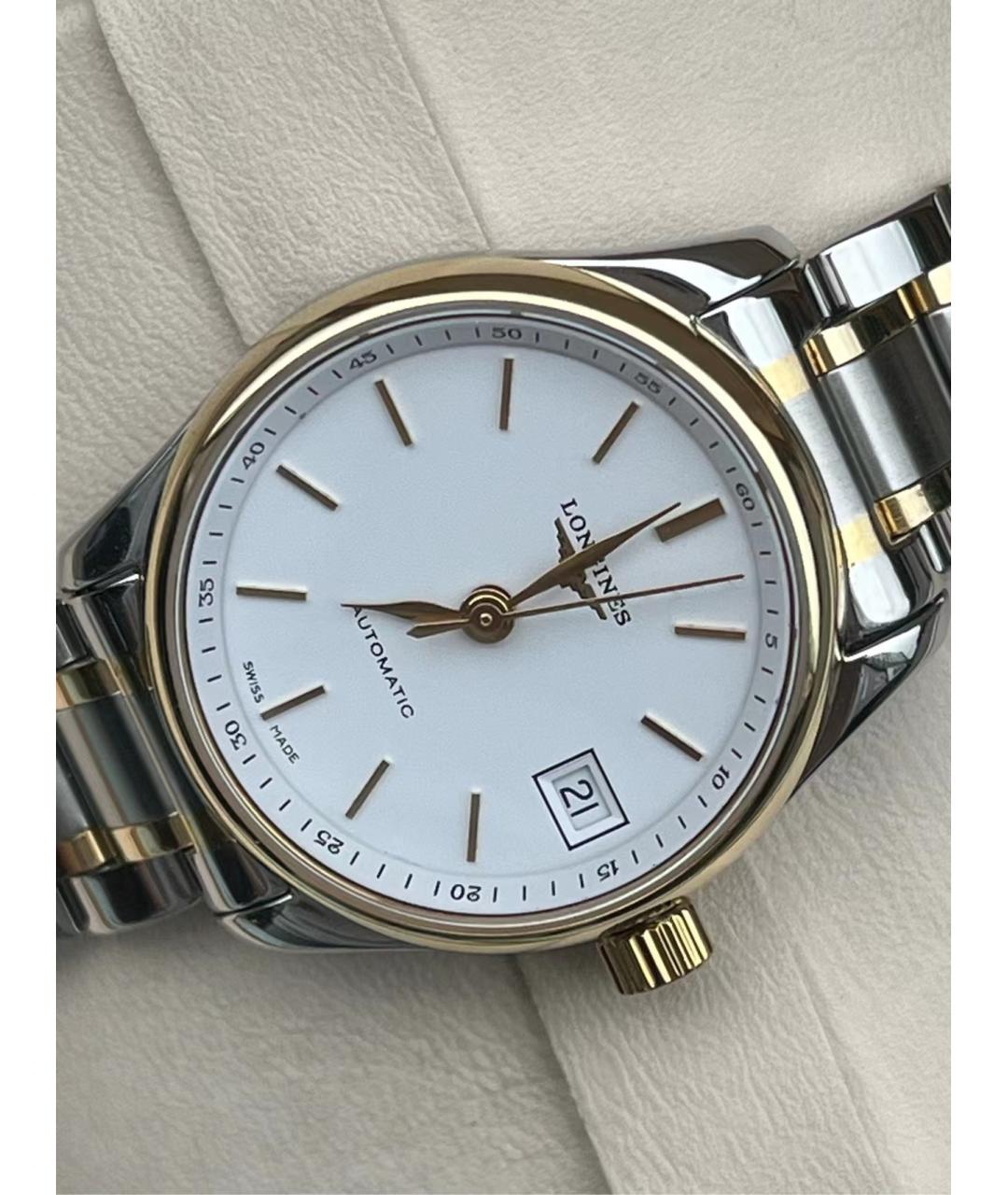 LONGINES Белые металлические часы, фото 4