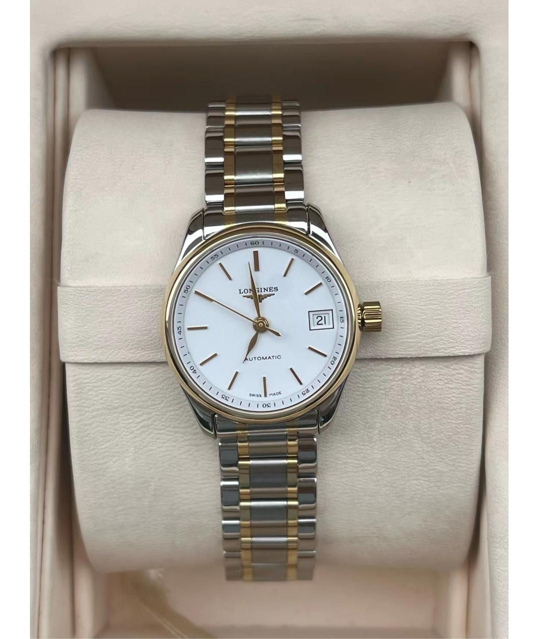 LONGINES Белые металлические часы, фото 6