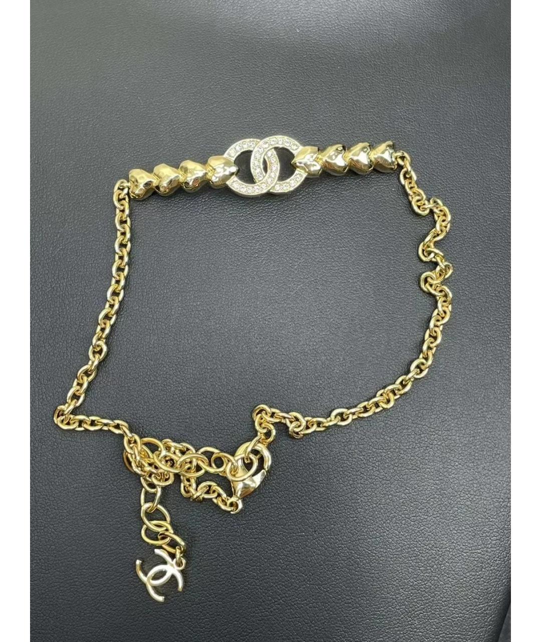 CHANEL Золотое металлическое колье, фото 4