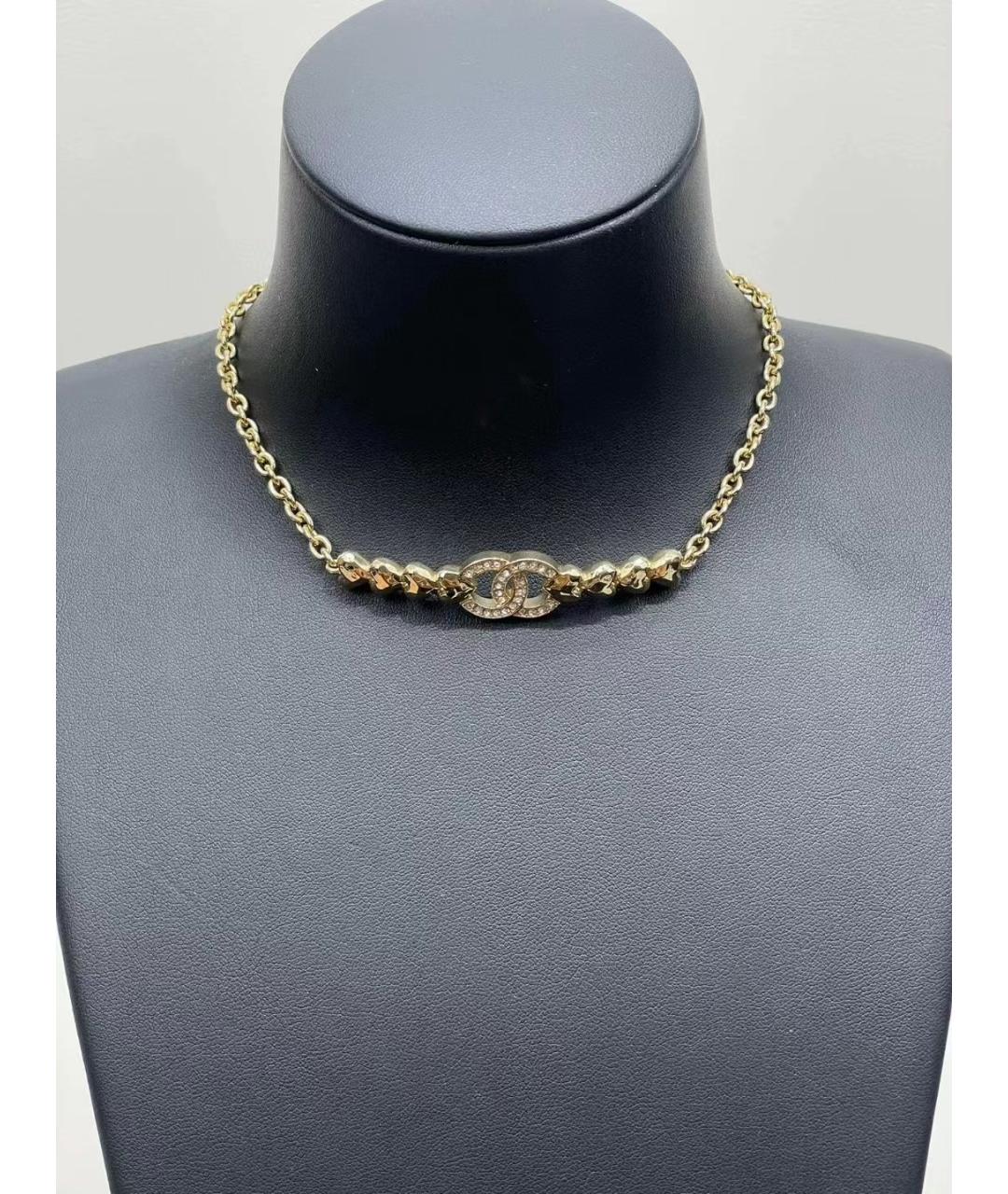 CHANEL Золотое металлическое колье, фото 5