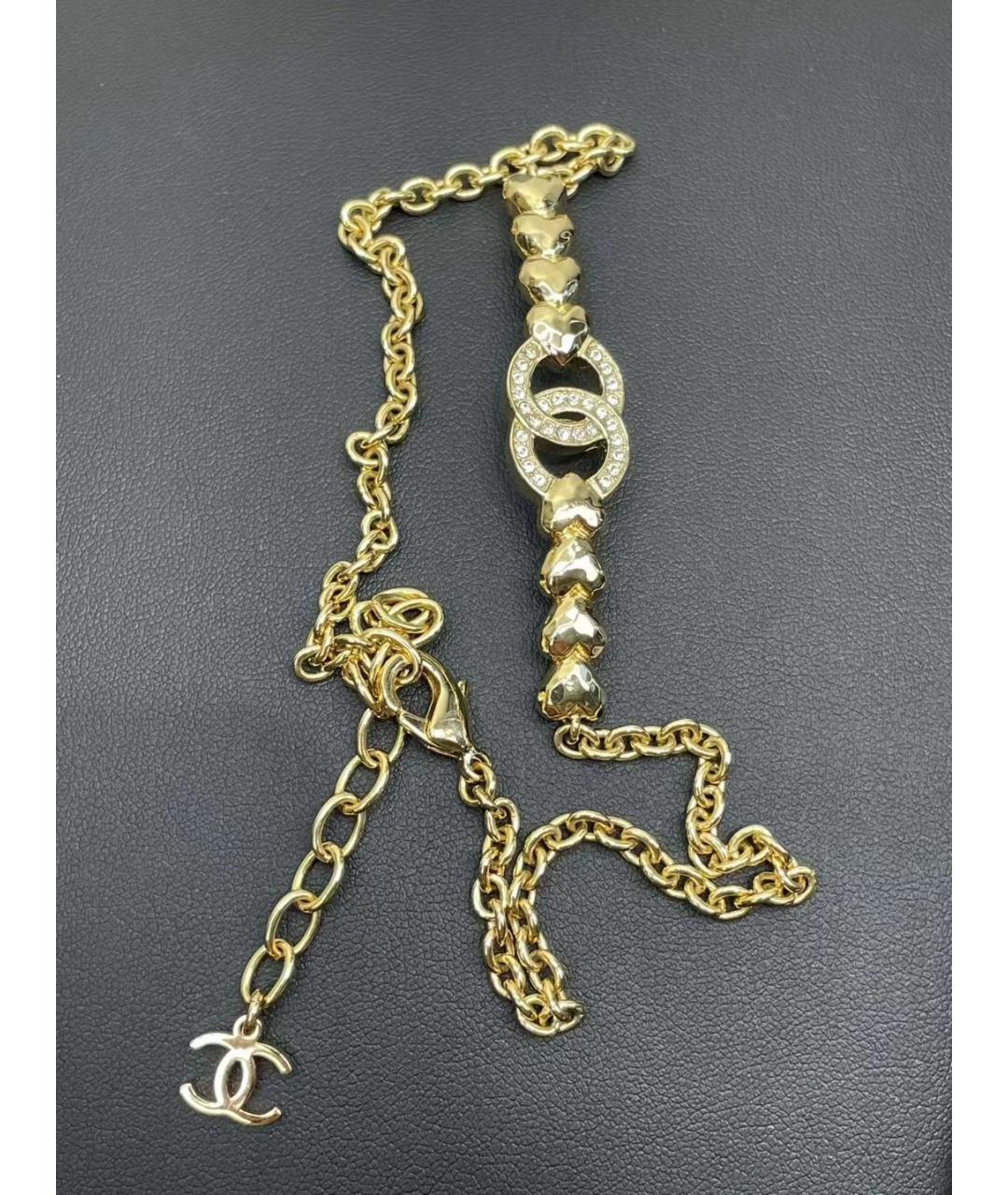 CHANEL Золотое металлическое колье, фото 2