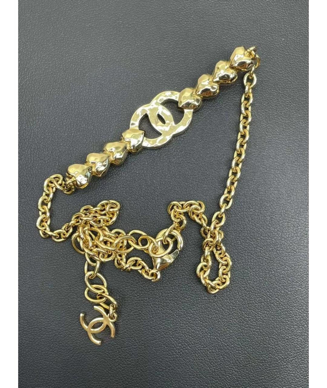 CHANEL Золотое металлическое колье, фото 3