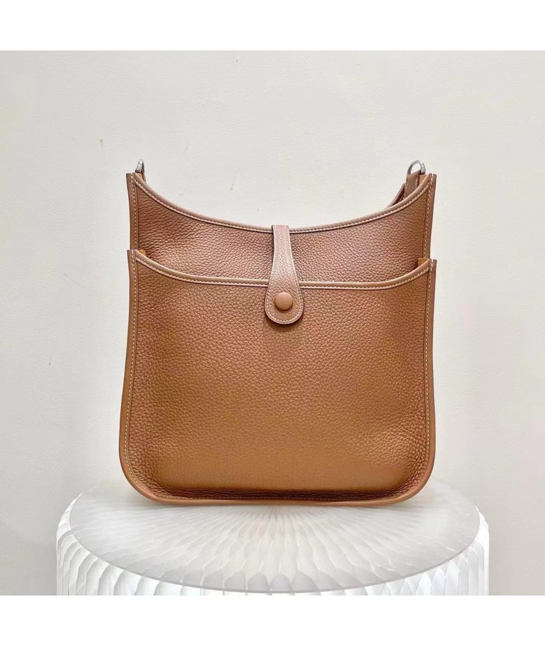 HERMES Коричневая кожаная сумка через плечо, фото 2