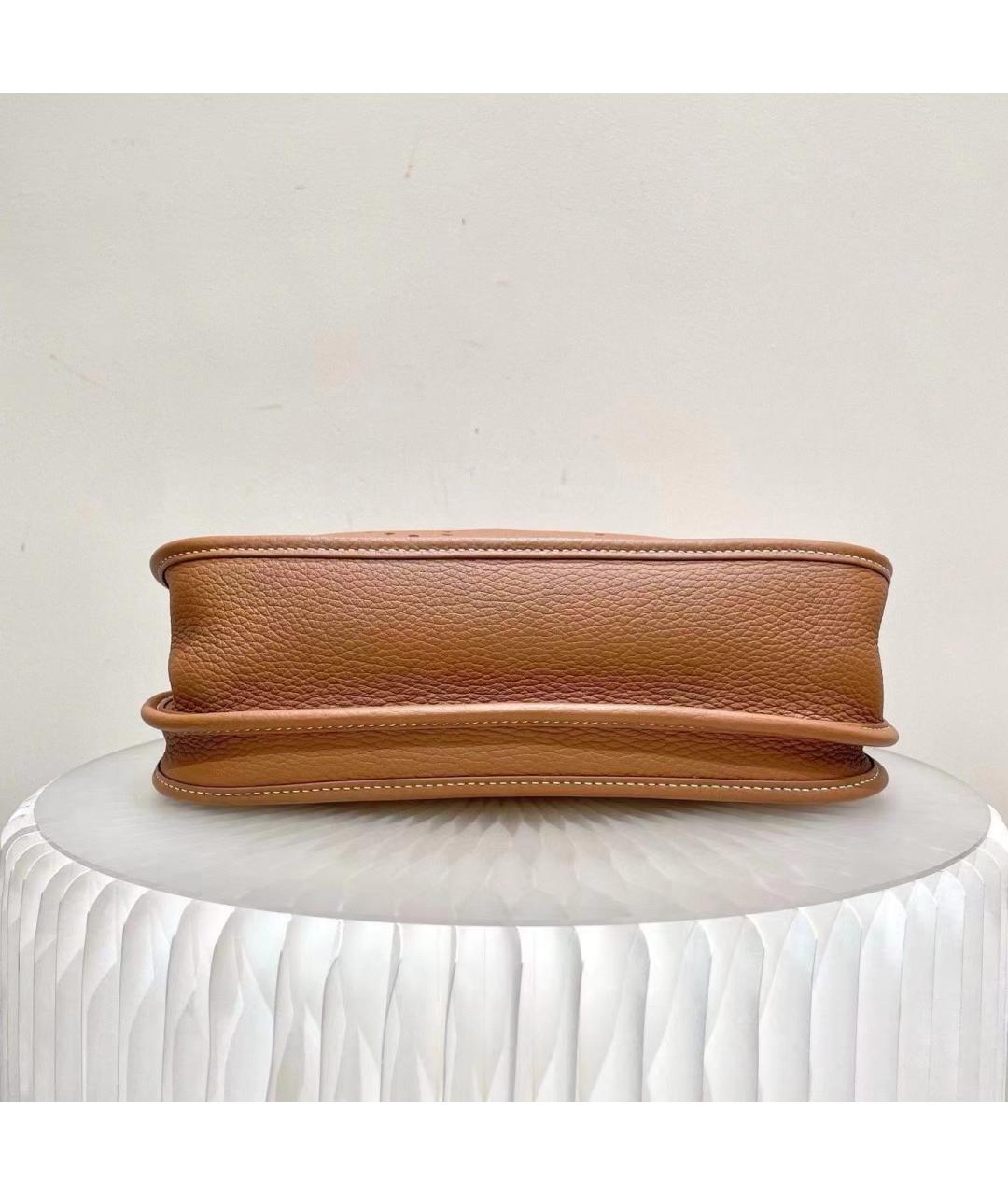 HERMES Коричневая кожаная сумка через плечо, фото 5