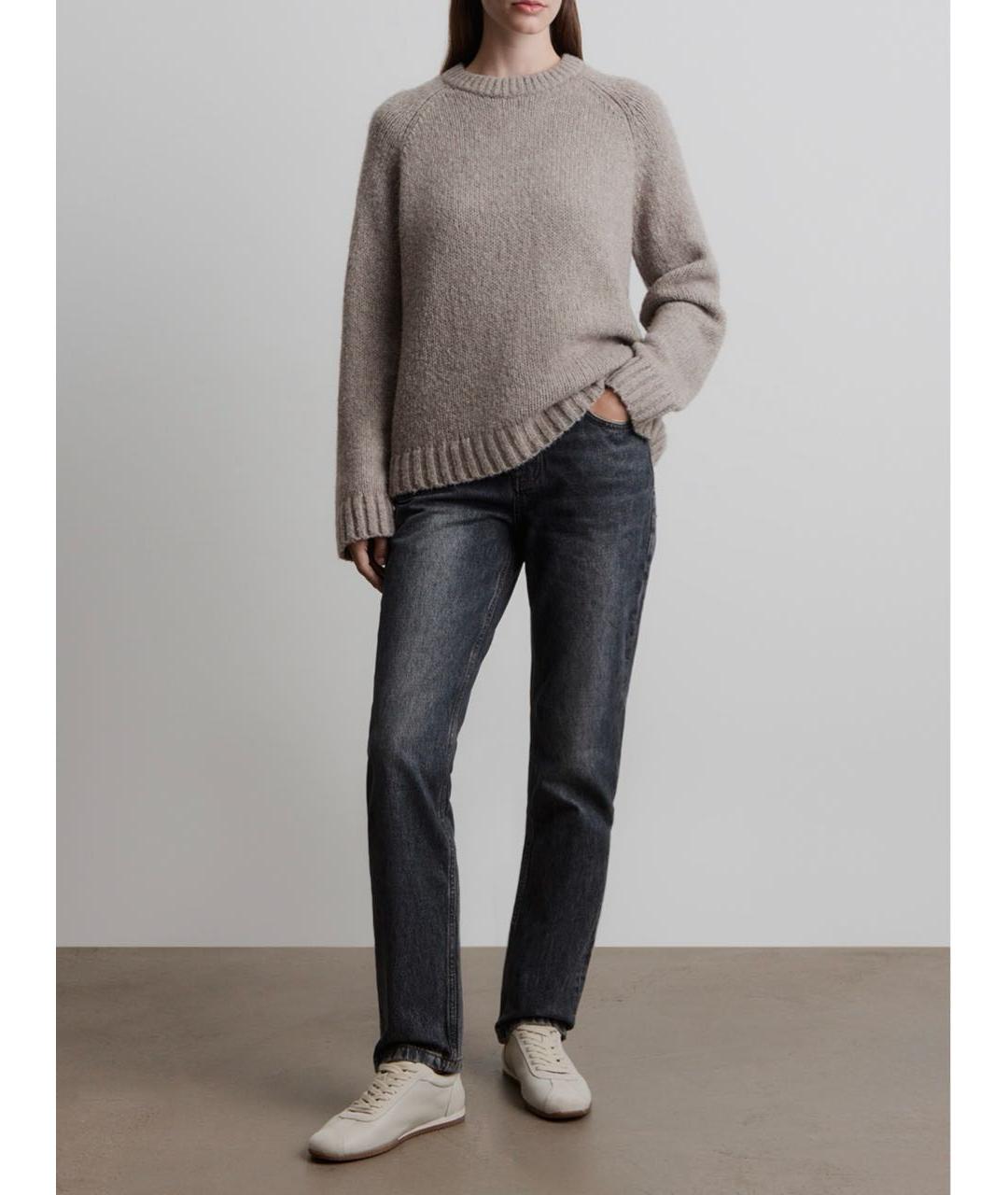 12 STOREEZ Антрацитовые хлопковые прямые джинсы, фото 8