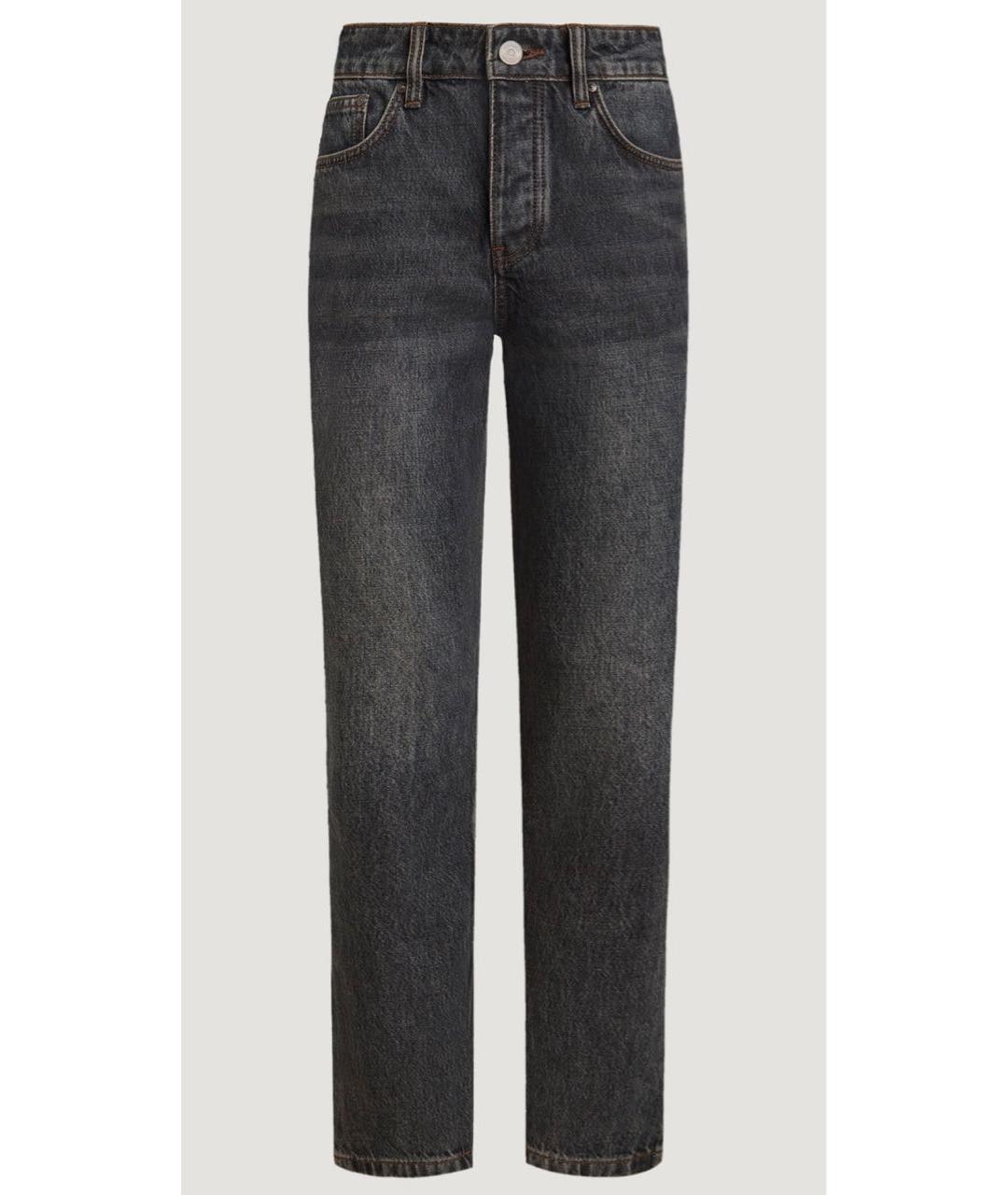 12 STOREEZ Антрацитовые хлопковые прямые джинсы, фото 7