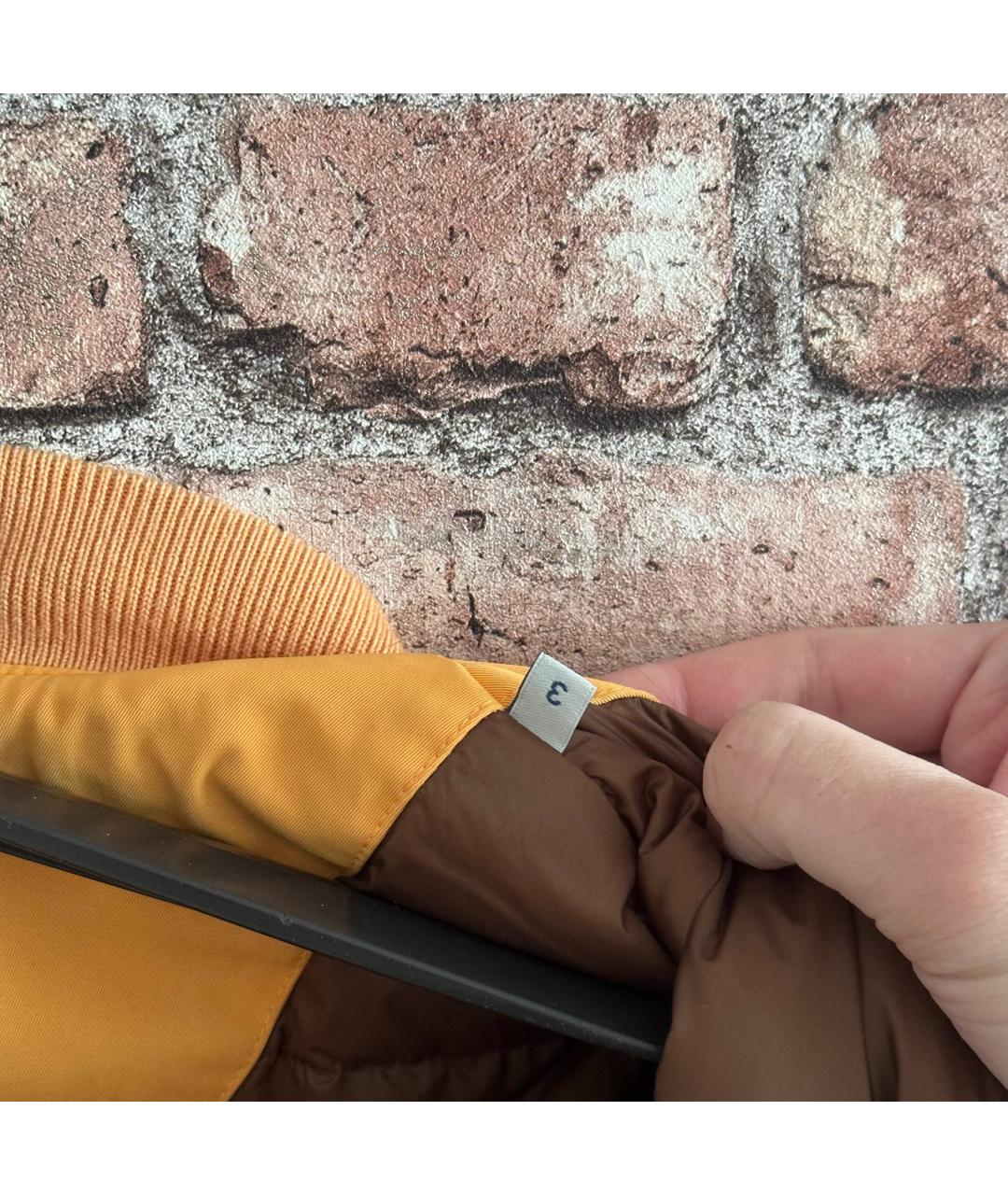 MONCLER Желтая полиамидовая куртка, фото 7