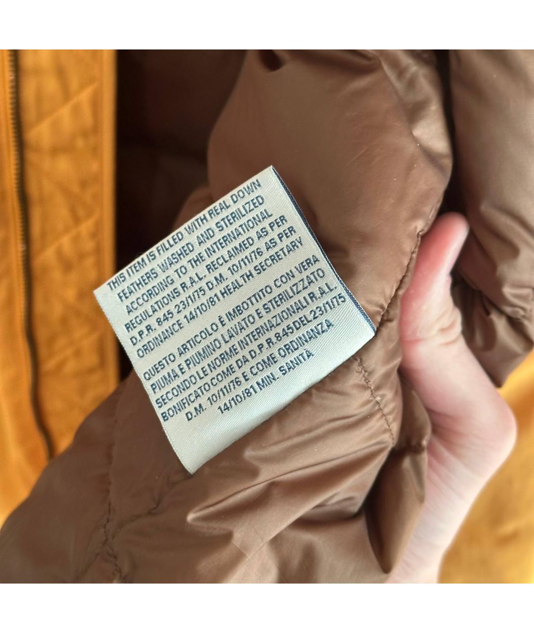 MONCLER Желтая полиамидовая куртка, фото 6