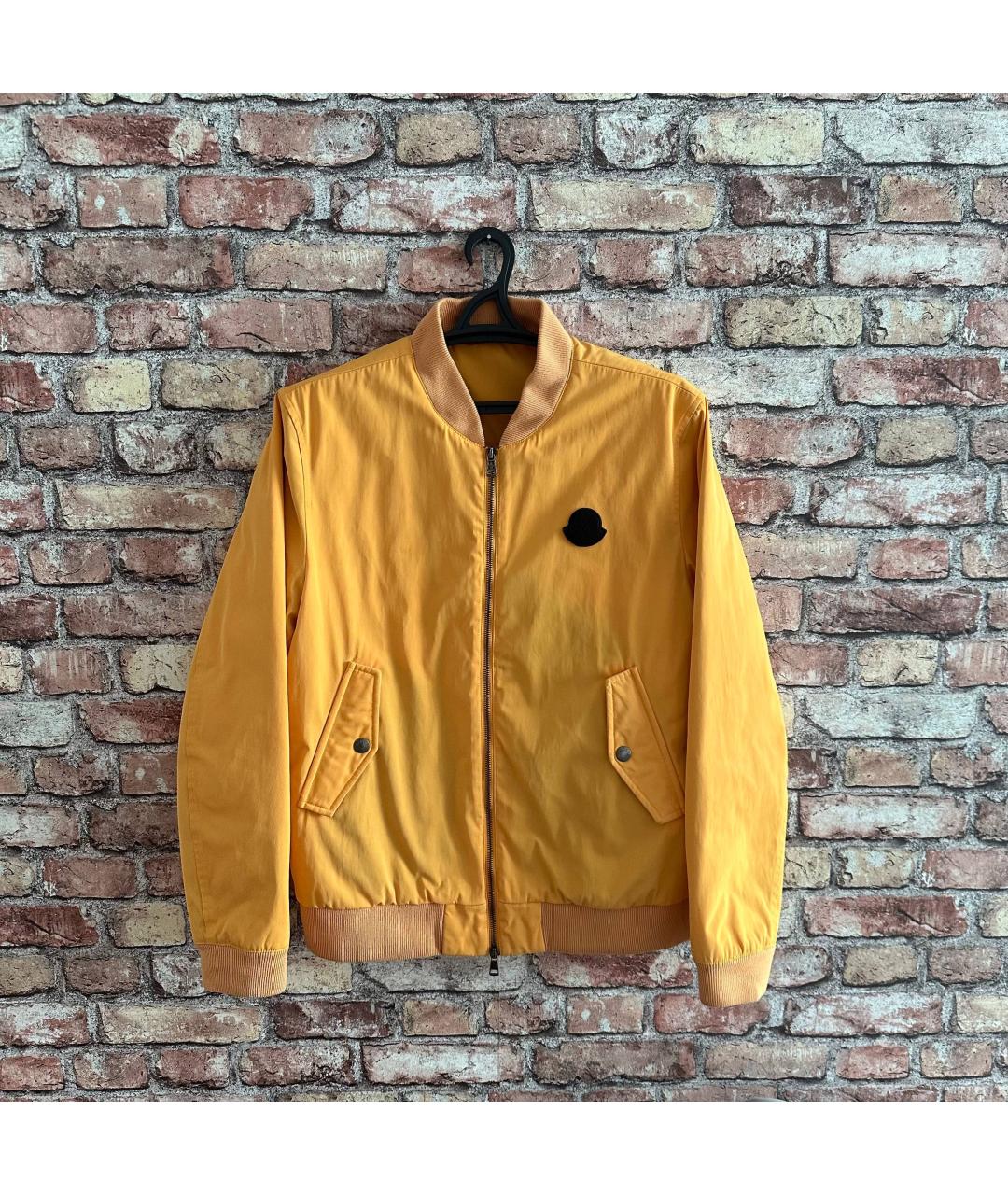 MONCLER Желтая полиамидовая куртка, фото 10