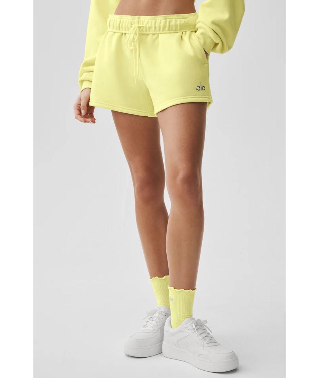 ALO YOGA Желтые шорты, фото 5